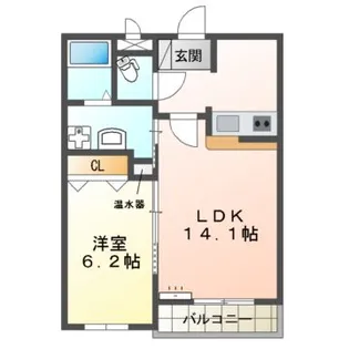 レジデンス大手町【2階】の間取り
