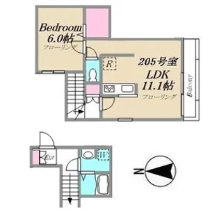 コルティーレ・ナノカ【2階】の間取り