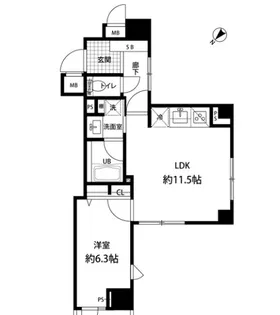 東京都中央区日本橋馬喰町1【マンション】の間取り