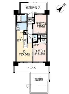 UR浜甲子園なぎさ街【2階】の間取り