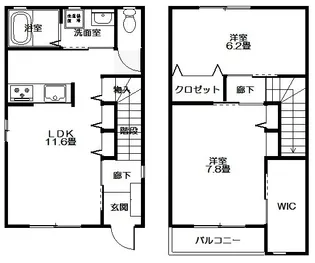 シャーメゾン谷地川II(泉町下川)の間取り