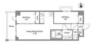 東京都新宿区百人町1【マンション】の間取り