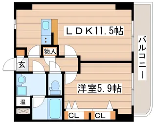 エクセレントパーク北山【5階】の間取り