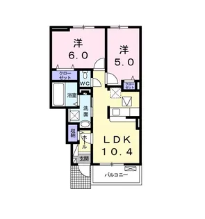 プラシード・ベル【1階】の間取り