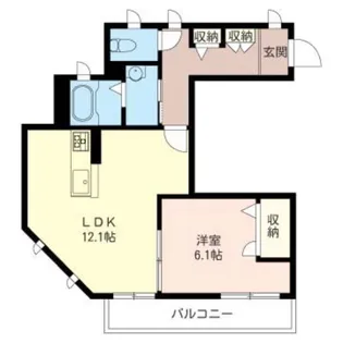 ホシノハウス【1階】の間取り