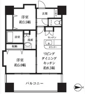 東京都新宿区西新宿8【マンション】の間取り