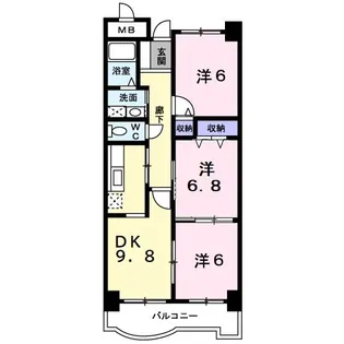 大阪府泉佐野市松原1【マンション】の間取り