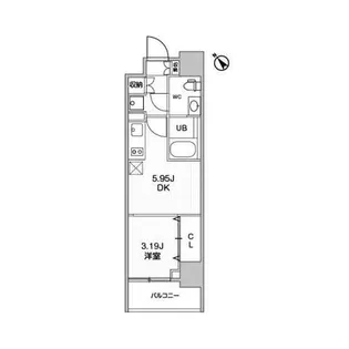 シーズンフラッツ柿の木坂【2階】の間取り