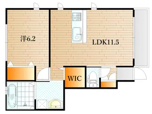 シャーメゾン稗田西【1階】の間取り