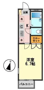 東京都江戸川区新堀2【アパート】の間取り
