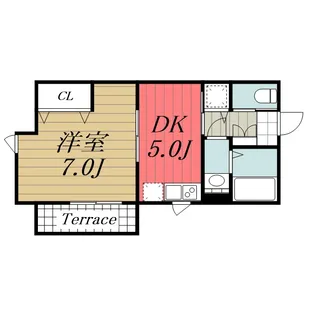千葉県千葉市稲毛区天台5【アパート】の間取り