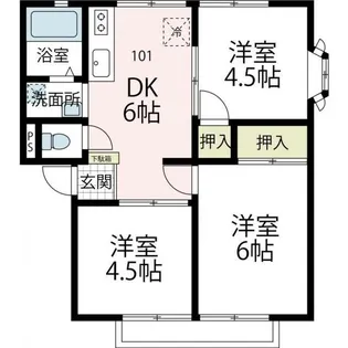 サンシティ小林【1階】の間取り