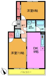 サンシティヒコタA2【1階】の間取り
