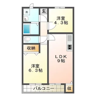 Mキューブ【2階】の間取り