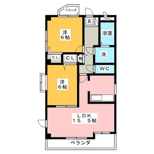 ウッドペッカー【2階】の間取り