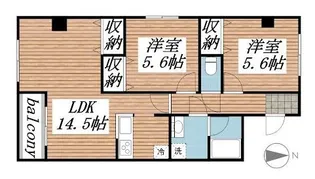 水原マンションIII【3階】の間取り