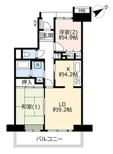 UR幕張ベイタウンミラリオ【14階】の間取り