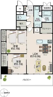 ブランヴェール【6階】の間取り