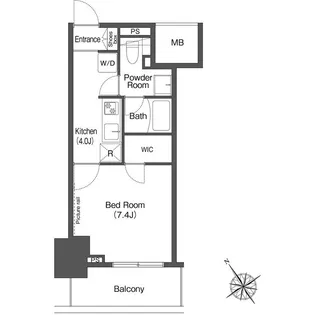 ヒューリック成増【4階】の間取り