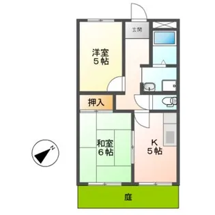 ドミール毘沙門【1階】の間取り