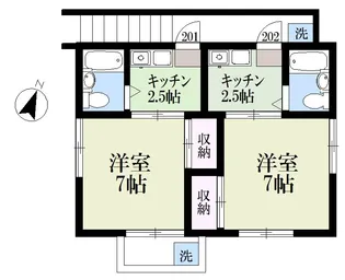 風ハウス【2階】の間取り