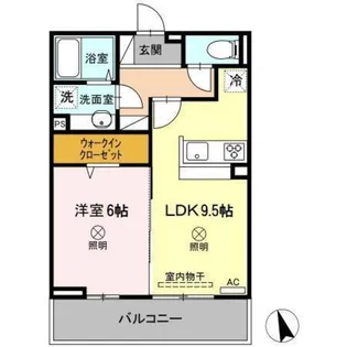 アヴァンティ矢賀【3階】の間取り