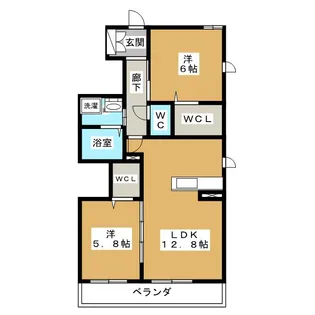 CALM徳川東【3階】の間取り