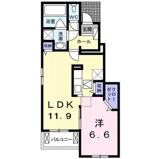 プランドールA【1階】の間取り