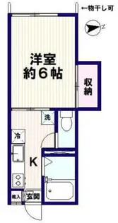 サニーハイツ中村【2階】の間取り