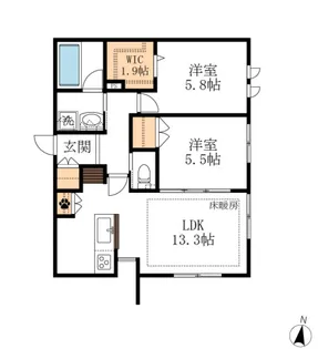 (仮称)市川市原木1丁目メゾン【1階】の間取り