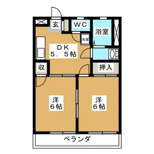 ビューハイツ司【4階】の間取り
