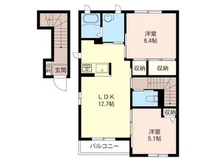 コトリネ.アルビ【2階】の間取り