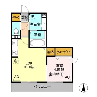 ライズグレース【2階】の間取り