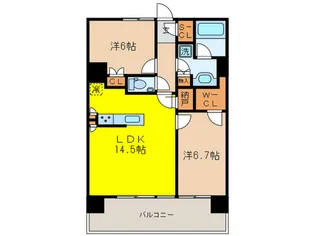 プラウドシティ蒲田【11階】の間取り