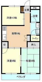 KODAヒルズ城山 A棟【6階】の間取り