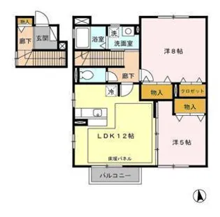 ルミエ-ル【2階】の間取り