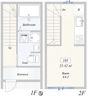 リベルテ白鷺【1階】の間取り