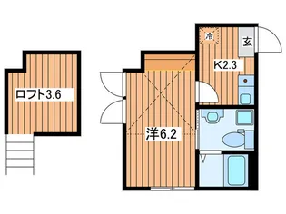 レグルス大津【1階】の間取り