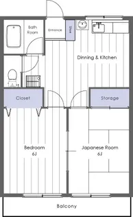 コーポシレーヌ【1階】の間取り