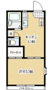 グリーンフラット【2階】の間取り