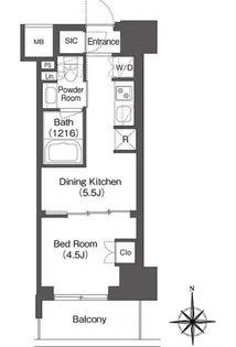 コンフォリア東新宿【11階】の間取り