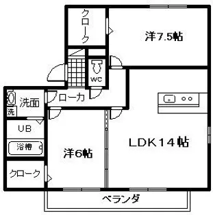 セジュール善【1階】の間取り