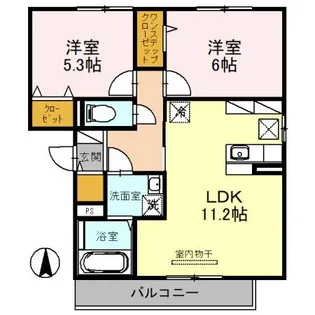 ソレーユ【1階】の間取り