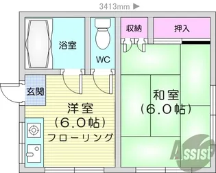 ニューコーポちせ【2階】の間取り