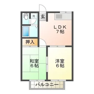 エステートピア橋本【1階】の間取り