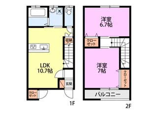 ミルズグランディール秋葉【1階】の間取り