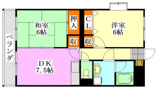 メゾンII【2階】の間取り