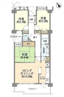 ロイヤルステージ北野【6階】の間取り