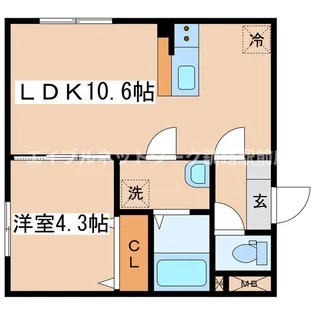 Monreve(モンレーヴ)【2階】の間取り