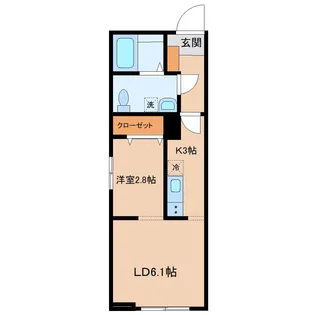 メリディアン柳生壱番館【2階】の間取り